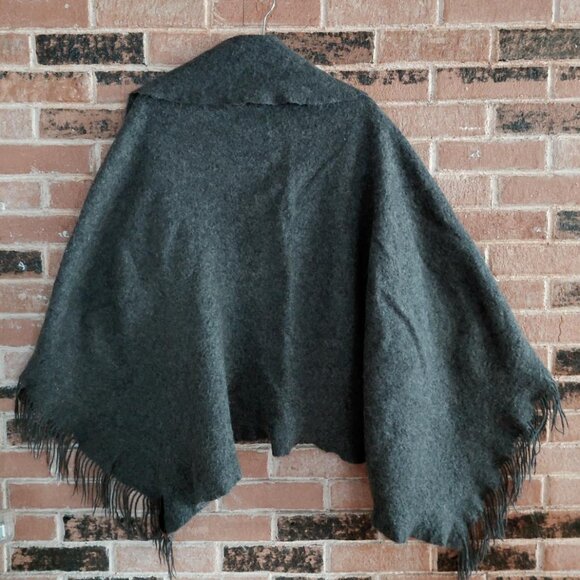 Large Gray Oro Delle Ande Baby Alpaca Shawl - Picture 3 of 4